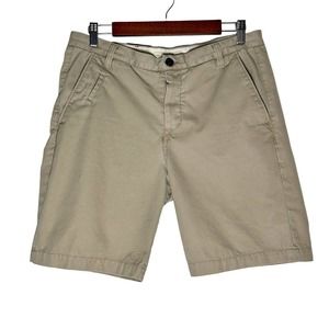 AllSaints | Men | Khaki Mitre Deck Button Fly Shorts | Size 32